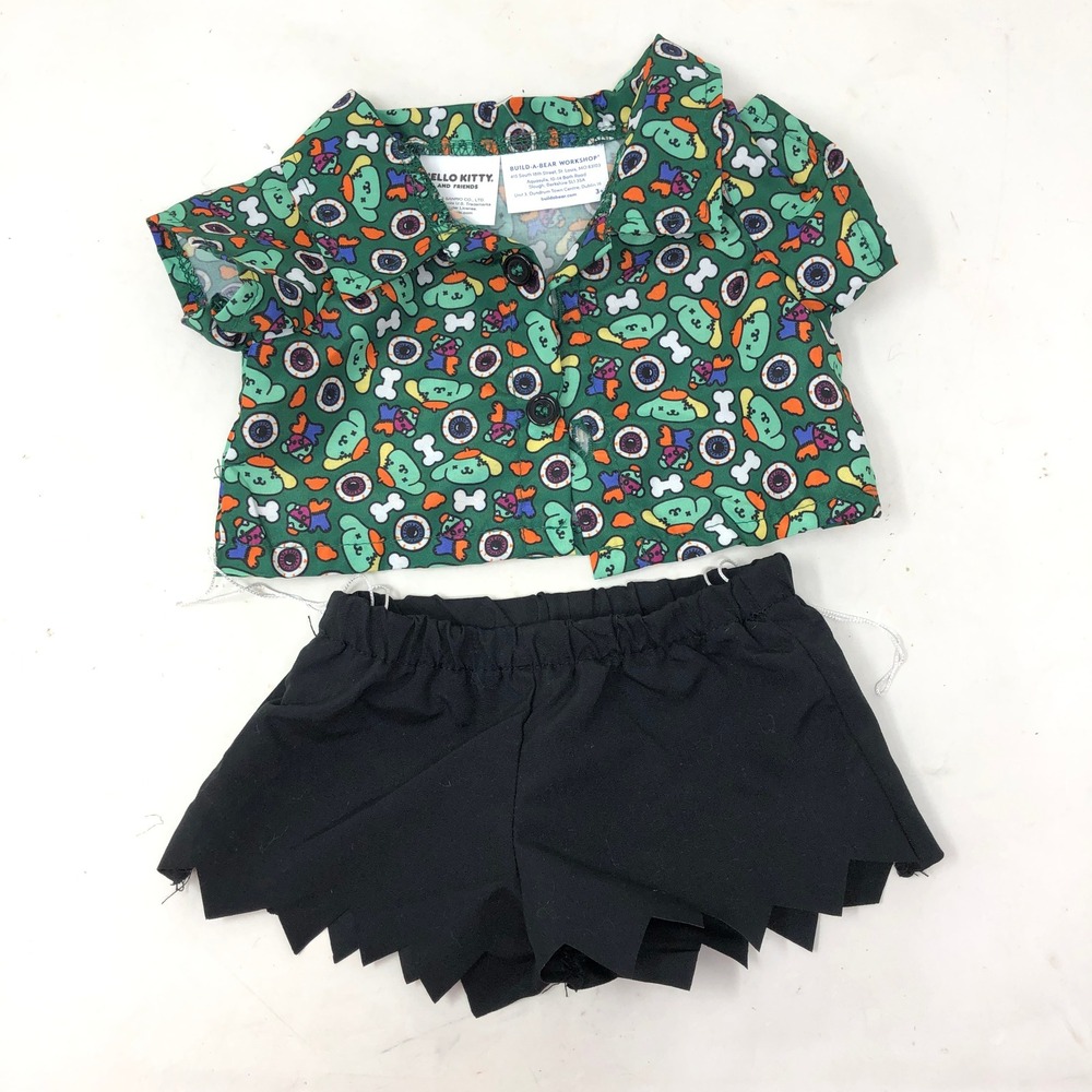 Build A Bear Workshop Pompompurin Halloween Outfit Hello Kitty Green Zombie BABW